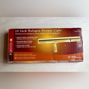 Portfolio 14 inch Halogen Brass Finish Picture Light NIB